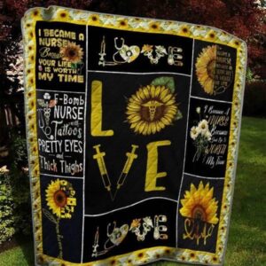 Nurse Flower Quilt Blanket Ver 3  Quilt